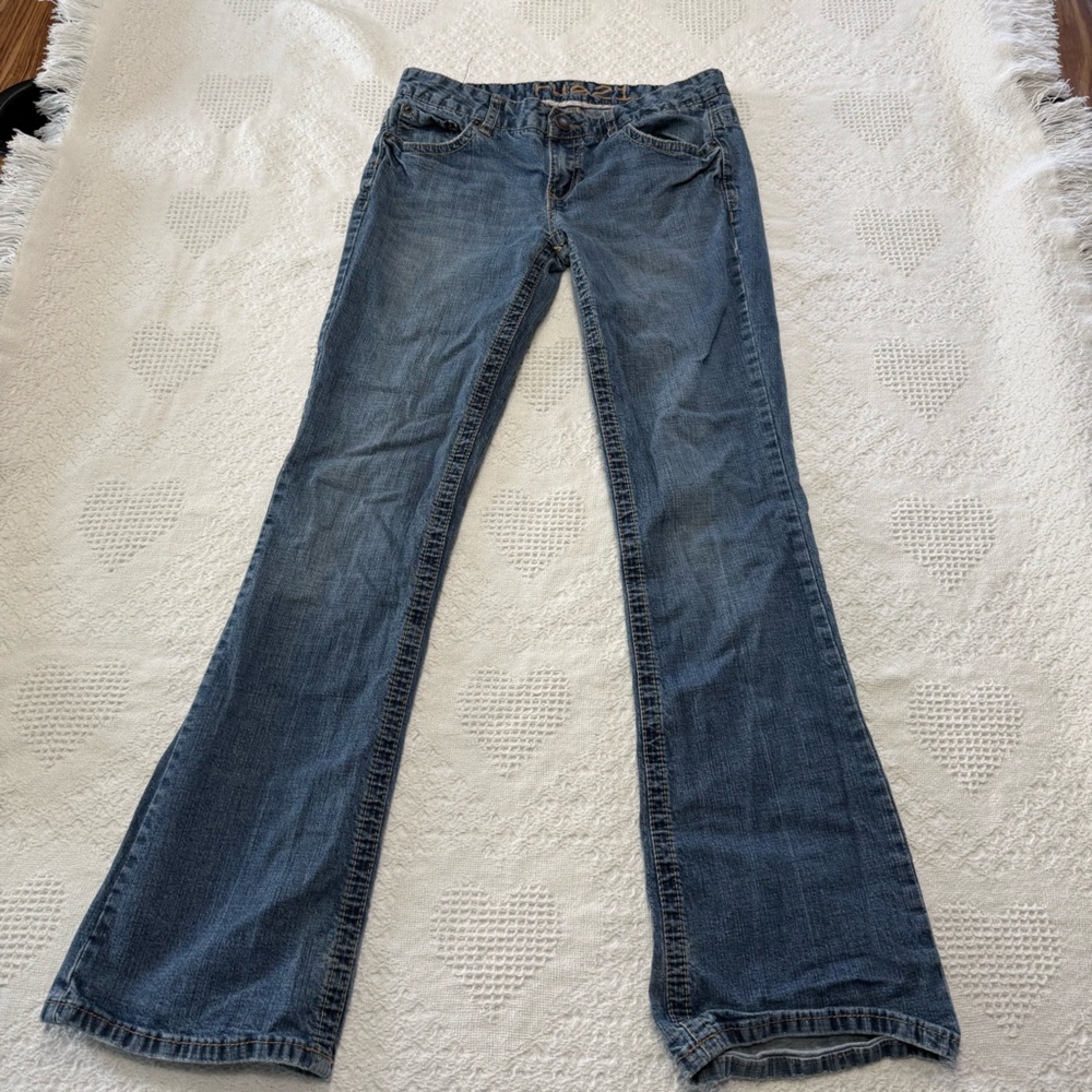 Y2K Rue21 Low Rise Bootcut Blue Jeans (7/8)